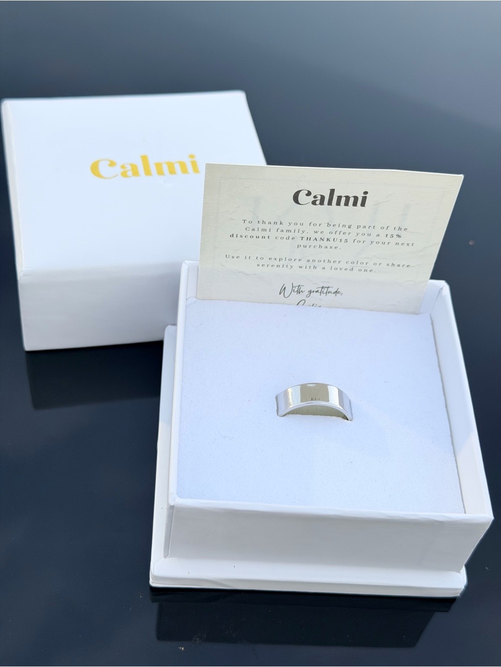 Women’s Silver Stainless Steel Curved Ring